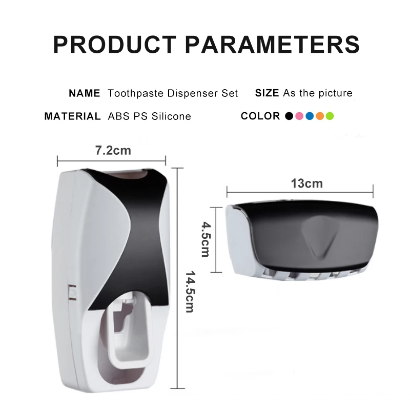 Automatic Toothpaste Dispenser - огляд і ціна Wall Anchor Plastic