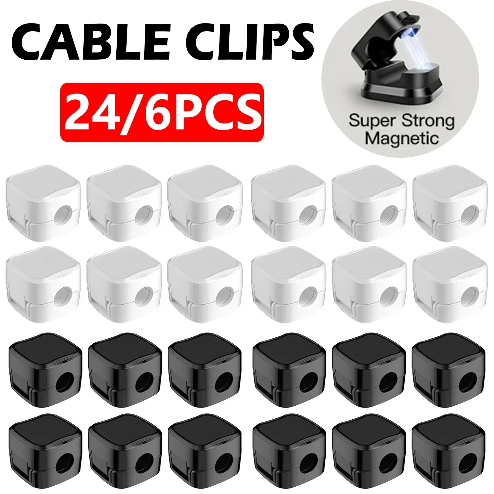 6/12/24PCS Magnetic Cable Orga - огляд і ціна Wall Anchor Plastic