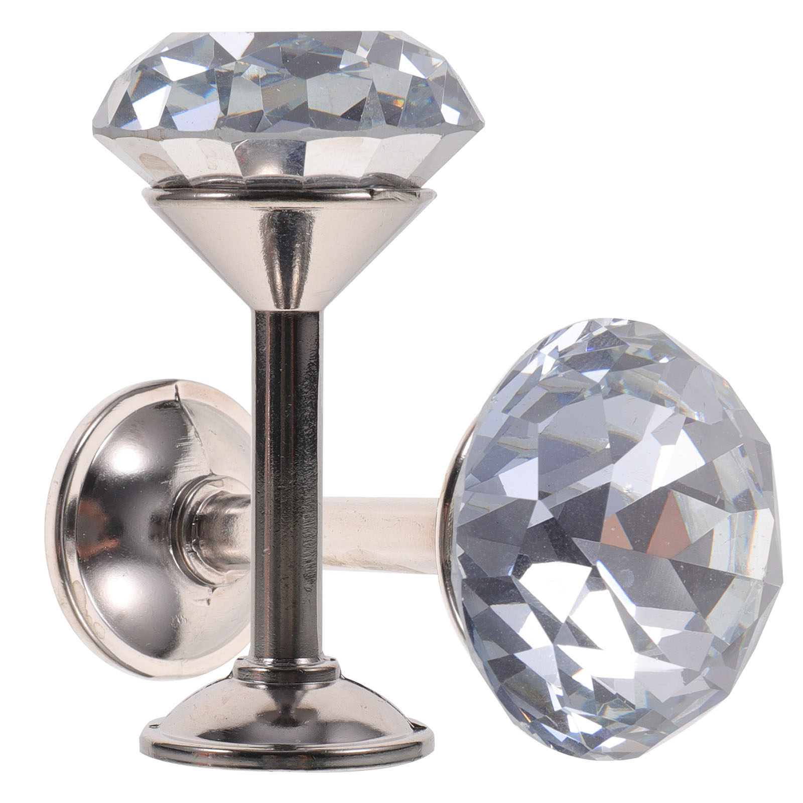 2Pcs Silver Curtains Tiebacks  - огляд і ціна Wall Anchor Plastic